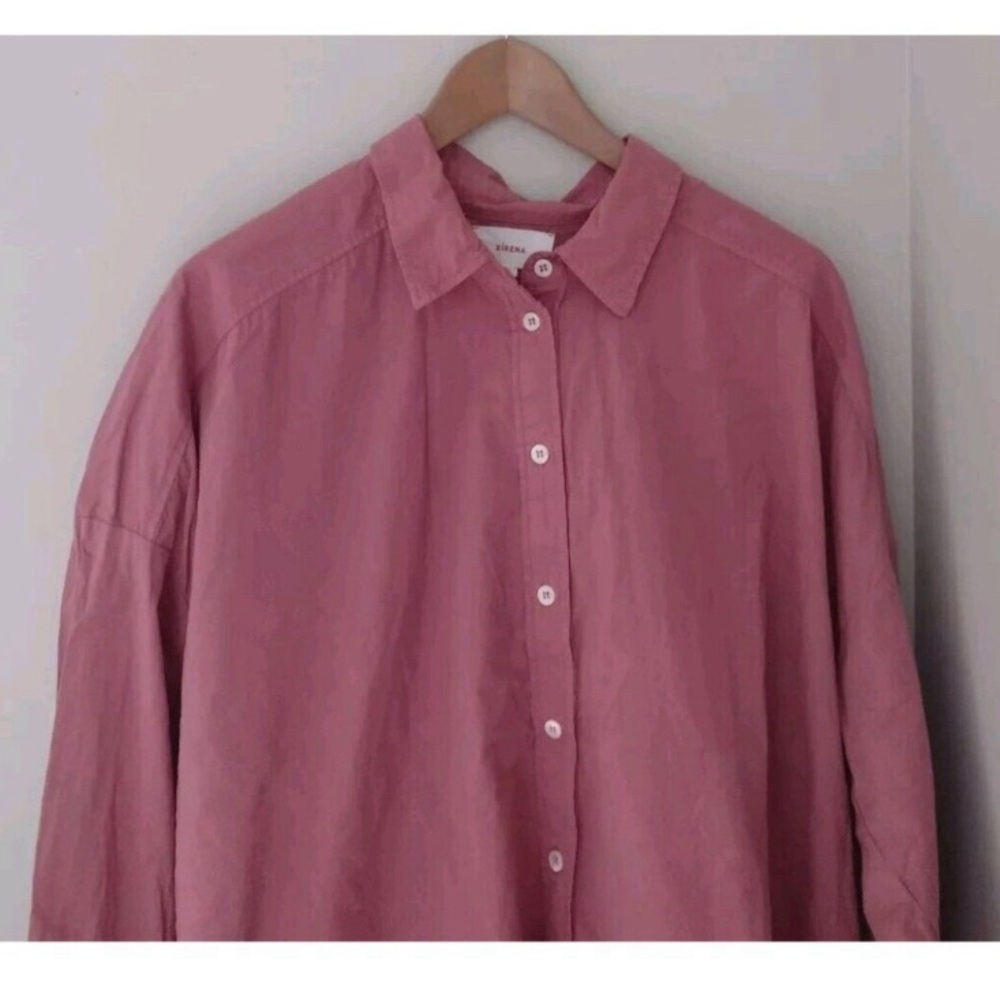 Xirena Split Open Back Button Up Blouse - image 5